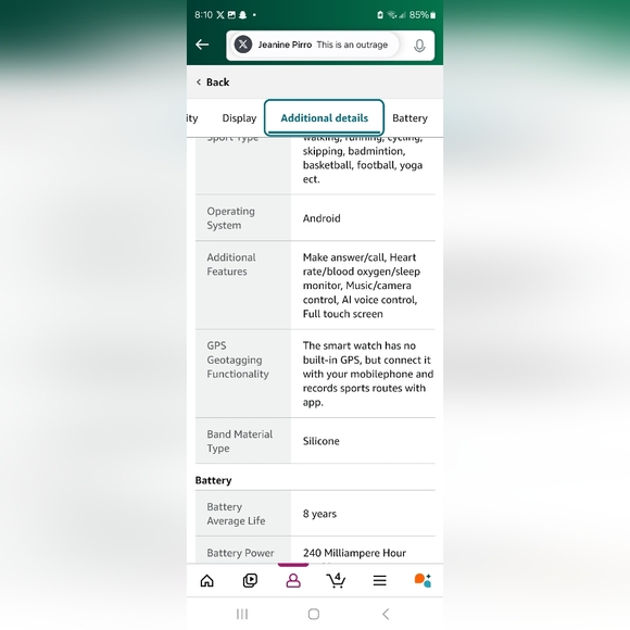Android smartwatch - Picture 2 of 7